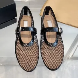 2024 Scarpe basse da balletto in mesh da donna estive Sandali da donna traspiranti e comodi a testa tonda di grandi dimensioni 25901