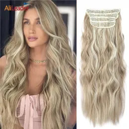 Piece Piece Synthetic Clips In Hair Long Wavy Clip In Hair 4Pcs/Pack 11Clips In Hair Pieces For Women 20Inch 200G Fake Hairpieces