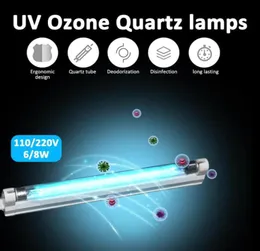 6 W 8 W UV-LED-Lampe, keimtötender Sterilisator, 110 V, 220 V, ultraviolettes Quarz, lineares Licht, Ozongenerator, Desinfektion, Deodorant-Bar, Tube5455573