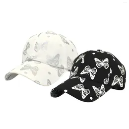 Ball Caps Kapelusz Kapelusz Butterfly Cap Baseball Cap Koreańska wersja kaczki Słońce Słońce Visor Pretty Girl