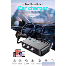 カーホルダーQC3.0タバコライタースプリッター4 USBポート120W充電器12V/24V 3 3スイッチHC67AドロップデリブOTHVM付きソケット電源アダプター