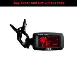 Aroma AT200D High Quality Clip On Guitar Tuner Portable Universal Digital Tuner for Chromatic Guitar Bass Ukulele Violin1875345