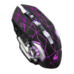 Mouse Mouse Raton Wireless Gamer Silenzioso LED Ricaricabile X8 Mouse Per PC Laptop Mouse Del Computer sem fio inalambrico 18Sep28
