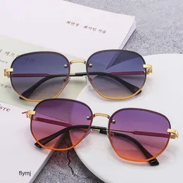 2 pcs Fashion luxury designer 2023 Sunglasses Womens Versatile High Grade Gradient HD Sunglasses Instagram Street Shoot