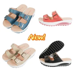 new casual women's sandals for home outdoor wear casual shoes GAI apricot large fashion trend women easy matching waterproof double breasted lightweight soft 2024