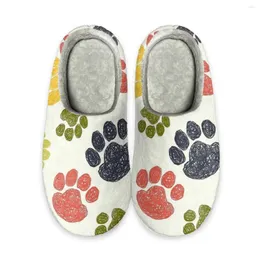 スリッパbeliodome puppy print design house cutton mens mens womens屋内スリップオンシューズ軽量ベッドルームウォームラバーソール