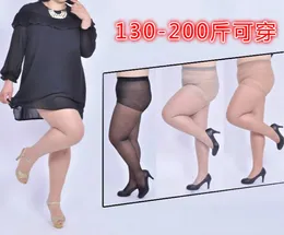 Meias femininas 60-105 kg 0d plus size meias de seda gordura abrir um arquivo fechado ultra-fino até mesmo os pés temperamento e interesse sexy