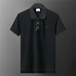 Mens Polos Summer Business Highend Solygel 고품질 짧은 소매 폴로 셔츠 옷깃 칼라 남자 패션 캐주얼 캐주얼 트레이스 인쇄 a1