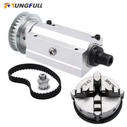 Joiners 50 Fourjaw / 63 Threejaw Chuck Spindle Assembly Miniature Lathe Woodworking Bead Machine for DIY Lathe / Bead Machine