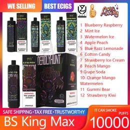 Breze Stiik King Max 10000 Puff Disposable E Cigarette Vape Pen 0% 1% 2% Rechargeable 850mAh Battery 20ML Capacity 10k Puffs