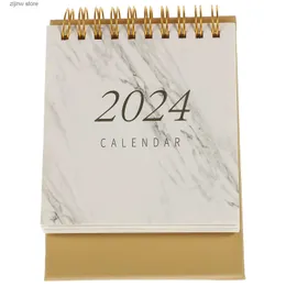 Календарь Настольный календарь Кастомизация Бесплатная мини-бумага для привычек 2024 Перевернутая одежда Y240322