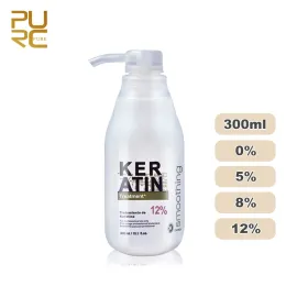 Conditioners PURC Brazilian Keratin Hair Treatment Formalin Keratin Straightening Smoothing Salon Curly Hair Care Products 0% 5% 8% 12% 300ml