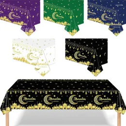 Toalha de mesa de plástico eid mubarak, decoração de restaurante, toalha de mesa retrô ramadã, decoração de casa, arte islâmica, retangular, à prova d'água