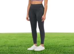 Strój jogi L85 Naked Material Pants Pants Solid Color Sport Gym Zniszcz legginsy o wysokiej talii elastyczne fitness dama ogólne rajstopy WO7554560