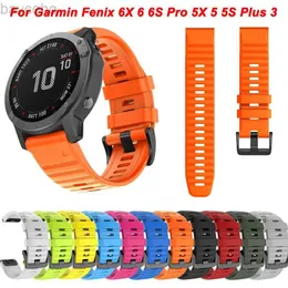 Garmin Fenix 6x 6 6S Pro 7x 7 EasyFit Wristband Fenix 5 5x 5S Plus SmartWatch Bracelet 24323に適した222222220mmシリコンストラップ