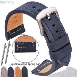 Watch Bands Original leather bracelet with black gray brown denim strap suitable for Galaxy wristband womens 18 20mm 22mm 24mm 24323