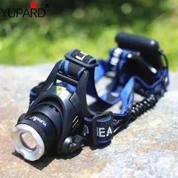 yupard XM-L T6 LED Headlight zoom focus high bright Headlamp Zoomable Adjust waterproof outdoor camping lantern 4*AA battery 240323