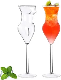 Бокалы для вина Барный декор Стеклянная чашка-форма тела девушки Креативный коктейльный кристалл Красный боросиликатный бокал красоты