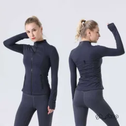 LU-088 2024 YOGA JACKA Women's Define Workout Sport Coat Fitness Jacket Sport Quick Dry ActiveWear Top Solid Zip Up Sweatshirt Sportwear Hot Sell 2063
