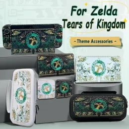 Taschen für Zelda Tears Kingdom Aufbewahrungstasche Schutzhülle Abdeckung 12 in 1 Kartenbox für Nintendo Switch/OLED JoyCon Controller Case NS