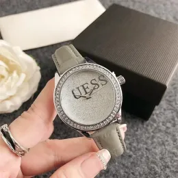 Gues 2024 Kvinnors högkvalitativa lyxmode Diamond Belt Waterproof 38mm Watch Montre de Luxe Gifts Watch Women's Fashion Modem Watches High Quality Designer