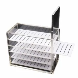 false Eyeles Storage Box 5 Layers Acrylic Palette L Holder Accories Eyel Extensi Makeup Display Stand Tools d5fu#