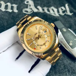 Weller 2024 Super Factory Mens Watch 42mm 18k Ouro Movimento Automático Mecânico Aço Inoxidável Vidro Safira Montre De Luxe Relógio de Pulso Caixa Original