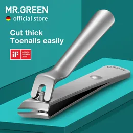 Mr.Green Professional Nail Clippers Large Mantlique Plade Terwown Clipper Clutper Cut Shicay and Hard Pedicure Manicure Tool 240307