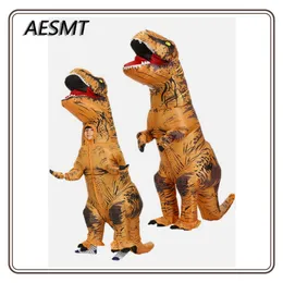 Mascot kostymer dinosaurie ierable kostym vuxna barn kostymer maskot party djur halloween t-rex dino pojkar flickor tecknad kostym