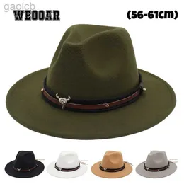Geniş Memlu Şapkalar Kova Şapkaları (56-61cm) Klasik geniş ağzına kadar fedora şapkası kadınlar Hat 2022 Sonbahar İnek Bandı Caz Kadınları Şapka Ülke Şapkası Sombreros de Mujer 24323