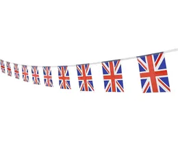 10 m Union Jack Bunting Bandiere con ciondolo Banner britannico Bandiera in tessuto Decorazione per compleanno Festa di nozze Festa nazionale Celebrazione BFU7638557