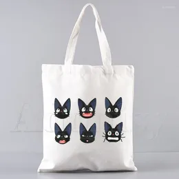 Shopping Bags Kiki'S Delivery Service Bag Shopper Eco Canvas Cotton Bolsas De Tela Shoping Reusable Sacolas