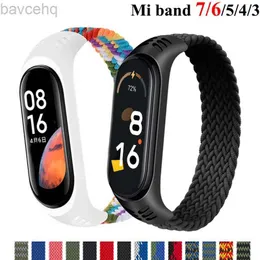 Titta på Bands HomeProdukt Centerproduct Centerxiaomi Mi Band 6 7 med Nylon Woven Single Ring Pulse Armband 24323