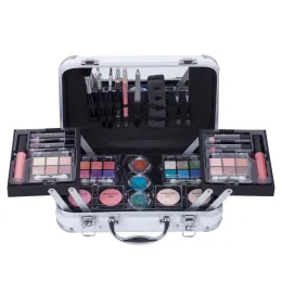 Sets DUER LIKA Carry Professional 24 Color Eyeshadow Blush Makeup Set Train Case with Pro Make Up Kit and Reusable Aluminum BOX