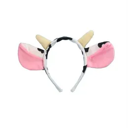 Cow headband plush three-dimensional role-playing animal headband party decoration role-playing props Suitable for adults and children