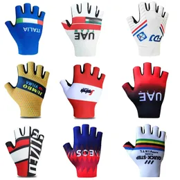 2024 Pro Team Cycling Gloves Breatable Bike Glove 3D Pad Half Finger في الهواء الطلق.