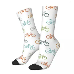 Skarpetki męskie Sock For Men Bikes rowery rowery górskie szlaki w dół mtb szczęśliwy oddychający wzór drukowany chłopcy z załogi Casual Gift