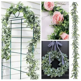 Fiori decorativi Ghirlanda Viti Finto verde Arco nuziale Decorazione da parete 6 piedi Magnolie