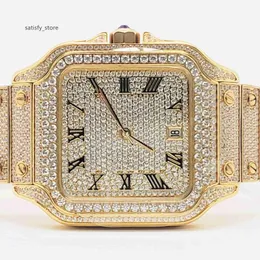 Ny produkt Mekanisk lyxklocka VVS Iced Out Moissanite Wrist Watch för män