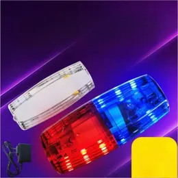 2024 NEW LED RED BLUE MULTIFUNCTION CLIP FLISHING WARNING SELACE SELACTER POLICE LIGHTS USB充電緊急ランプ自転車アクセサリー