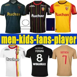 Maillot RC Lens 23 24 Soccer Jerseys Home Away Saint-Barbe Special Kakuta Openda Ganago Sotoca Fofana 2023 2024 Men Football Shirts Kits Kits Notre Sang Estor Compans