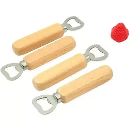 Stainless Steel Wood Handle Wine Beer Bottle Openers Soda Glass Cap Bottle Opener Kitchen Bar Tools JJ 3.23