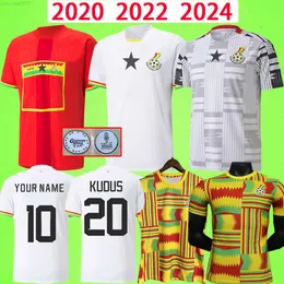 2024ガーナサッカージャージートーマスナショナルチームユニフォームJ.Ayew Williams Kyereh Sulemana Kudus 2020レトロベストサッカーシャツt 20 21 22 23 24ファンプレーヤー