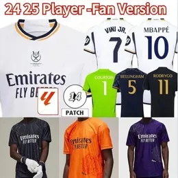 23 BELLINGHAM Player Version Soccer RODRGO Camiseta Jerseys 24 25 Real Madrids VINI JR CAMAVINGA TCHOUAMENI Football Shirt Kids De Futbol