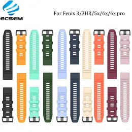 Acessórios pulseira de relógio para garmin fenix 6x/7x/tactix delta solar 26mm silicone pulseira de ajuste rápido para garmin fenix 6x pro pulseira durável