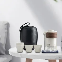 تدعى Tearware Pot Outdoors Tea for Lough Cups Infuser Friends مع المشي لمسافات طويلة Kung 1 Picnic Set Case Mini Fu Travel El Portable 4