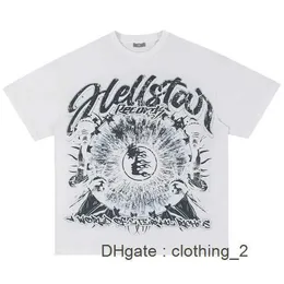 Designer Hellstar Camisetas Camisa Curta Mens Plus Tees Hellstar Camiseta Rapper Lavagem Cinza Pesado Artesanato Manga Unissex Camisetas Tops High Street Retro Mulheres T-shirt S-XXL 0FA9