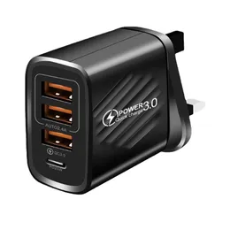 3USB+PD充電器PD携帯電話高速アダプターマルチポートA+C 3A EU US US Standard Direct Charging