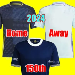 24 25 스코틀랜드 축구 셔츠 150 주년 기념 축구 유니폼 블루 스페셜 에디션 Tierney Dykes Adams 축구 셔츠 2024 2025 Christie McGregor Kids Kit 84
