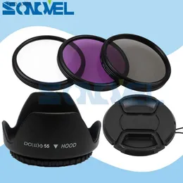 Filters 55mm UV CPL FLD lens filter kit+lens cover+flower lens cover suitable for Nikon D5600 D5500 D5300 D5100 D3400 D7500 D750 with AF-P 18-55mmL2403